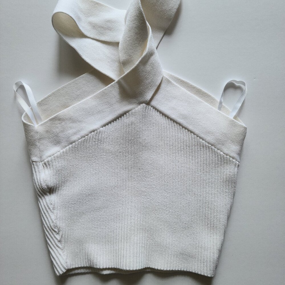 Aritzia Babaton Sculpt Knit Criss Cross Cropped Tank